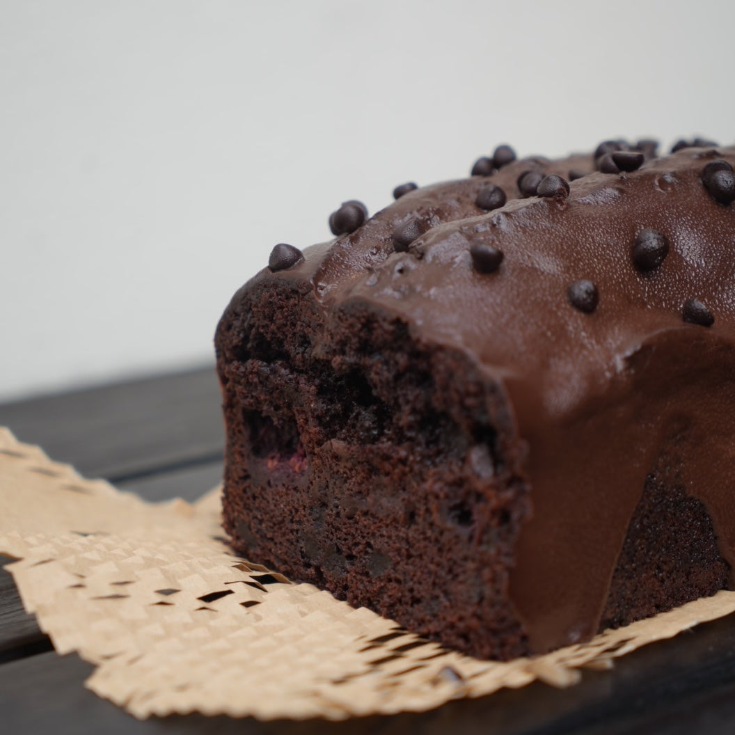 Dark Chocolate Raspberry Tea Cake
