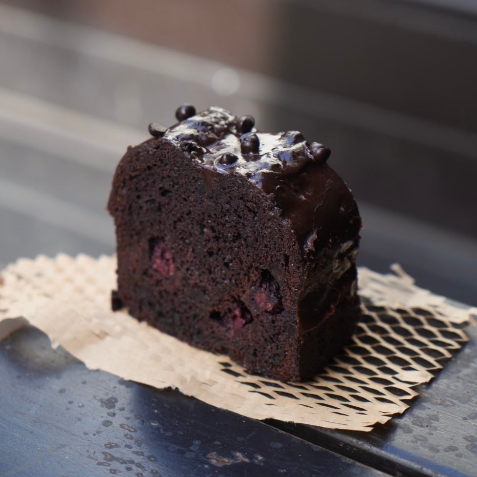 Dark Chocolate Raspberry Tea Cake